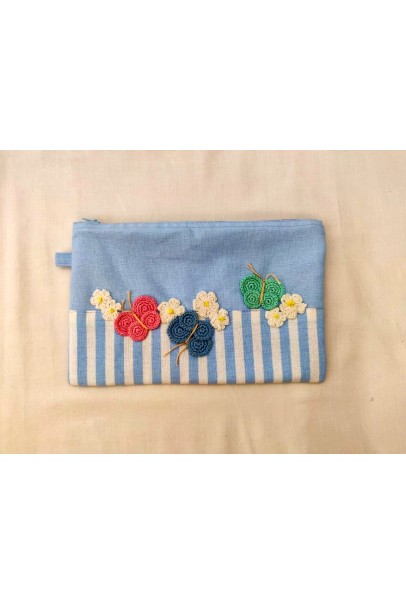 Happy Threads Beautiful Storage Pouch (Blue)